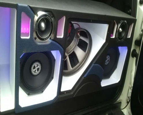 CAJA TURBO CON SUBWOOFER Y MEDIOS