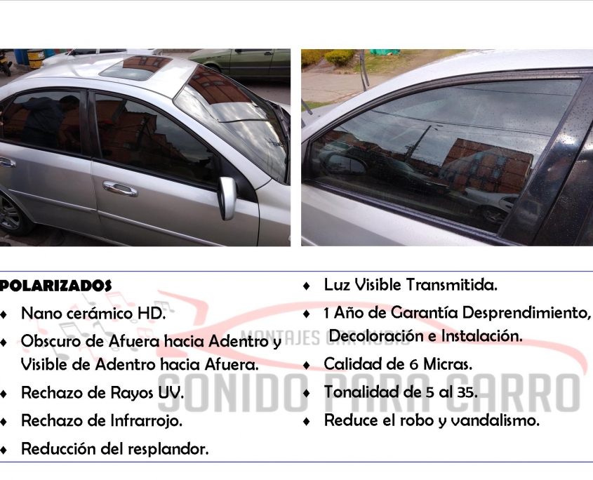 POLARIZADO Y PELÍCULA DE SEGURIDAD